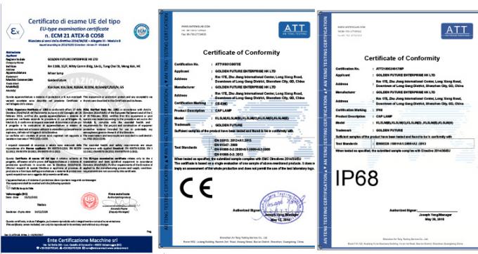 Luz de minería de carbón certificada ATEX 7,8Ah Lithium Ion faro recargable con protección IP68 6