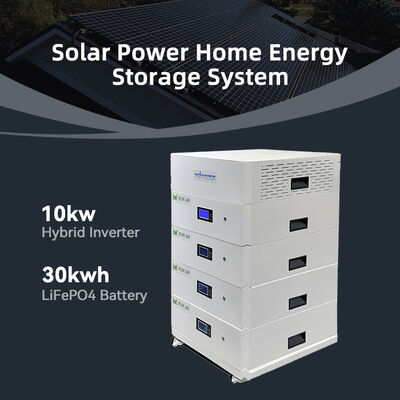 Diseño modular de sistemas de almacenamiento de energía solar para el hogar Modelo SPS001 30kwh 8000 Vida útil del ciclo con AC220 Inversor solar de 10kw