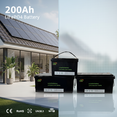 12.8V 150Ah LiFePO4 Batería de almacenamiento de ciclo profundo de vida Batería de litio con protección BMS para casas extraíbles