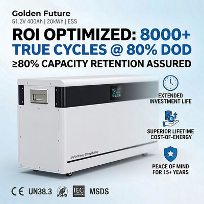 51.2V 600Ah 30kWh Tipo dividido BYD LiFePO4 Batería de fosfato de hierro de litio Batería de almacenamiento de energía para el hogar Batería para el suministro de energía de emergencia residencial