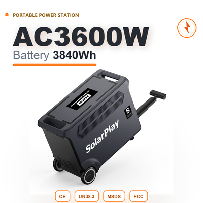 EU almacén en stock 3600W 3840Wh LiFePO4 central eléctrica portátil onda senoidal pura MPPT UPS para el respaldo en el hogar